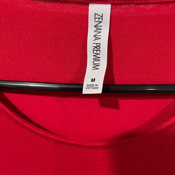 Zenana Red Pocket Tunic Shirt - Picture 3 of 3